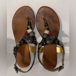 ALDO Bichoupan Gemstone Stone Rock Sandals Vintage Summer Flats